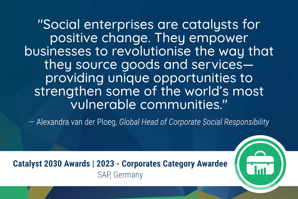 Catalyst 2030 Awards 2023 -Corporate Winner SAP Germany