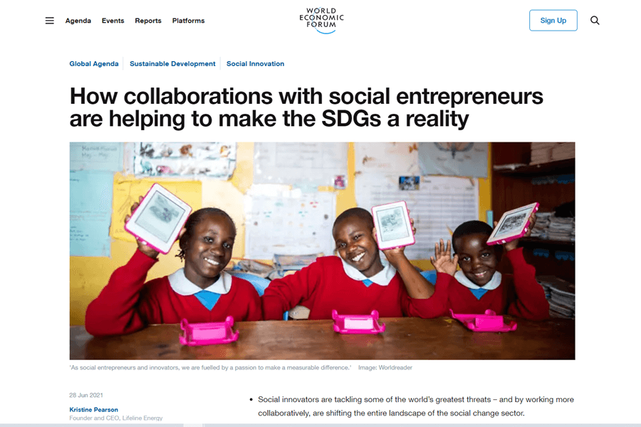 Screenshot of Collaborating with social entrepreneurs