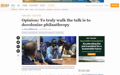 Opinion: To truly walk the talk is to decolonize philanthropy